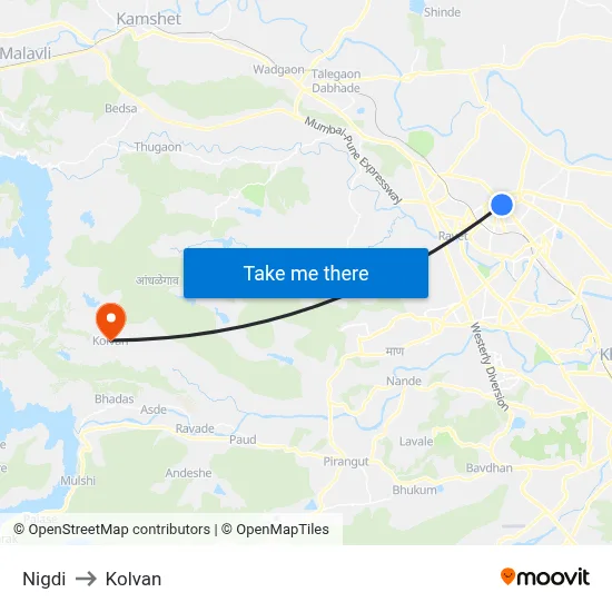 Nigdi to Kolvan map