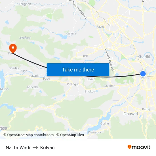Na.Ta.Wadi to Kolvan map