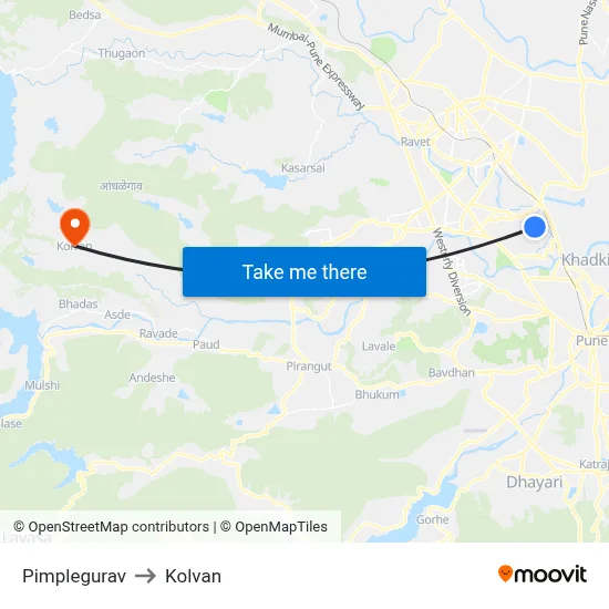 Pimplegurav to Kolvan map