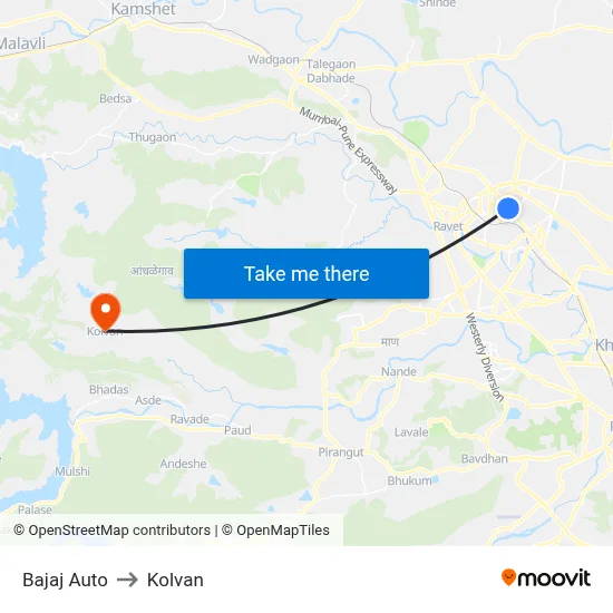 Bajaj Auto to Kolvan map