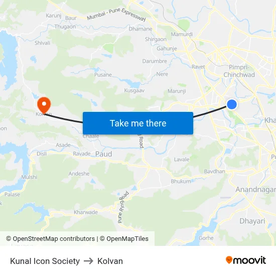 Kunal Icon Society to Kolvan map