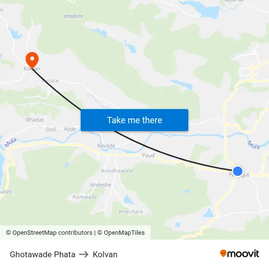 Ghotawade Phata to Kolvan map