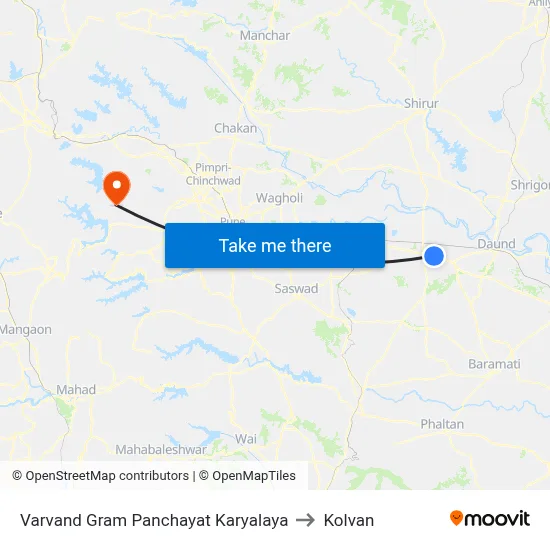 Varvand Gram Panchayat Karyalaya to Kolvan map