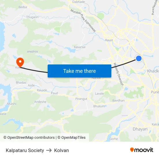 Kalpataru Society to Kolvan map