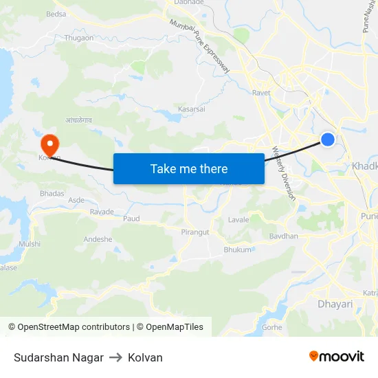 Sudarshan Nagar to Kolvan map