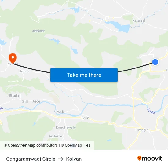 Gangaramwadi Circle to Kolvan map