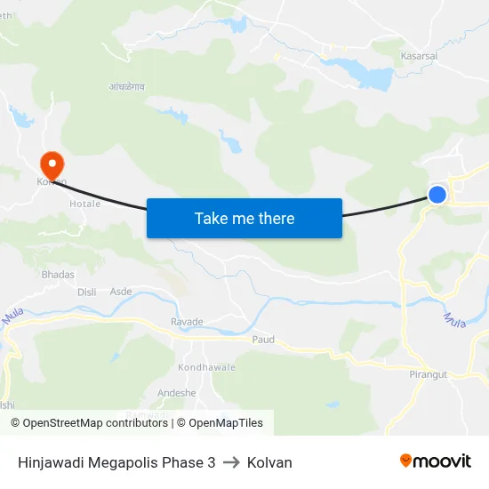 Hinjawadi Megapolis Phase 3 to Kolvan map