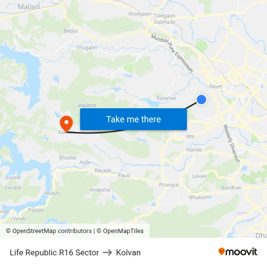 Life Republic R16 Sector to Kolvan map