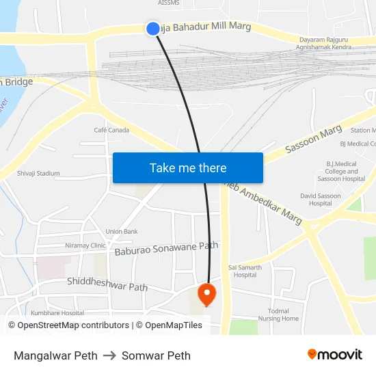 Mangalwar Peth to Somwar Peth map
