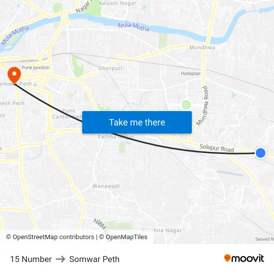 15 Number to Somwar Peth map