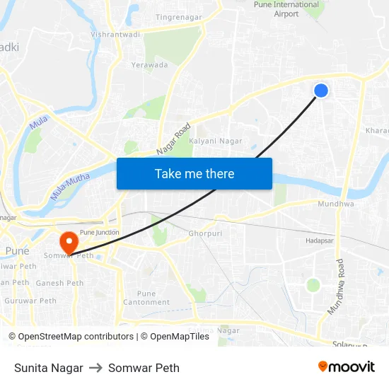 Sunita Nagar to Somwar Peth map