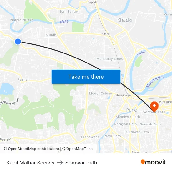Kapil Malhar Society to Somwar Peth map