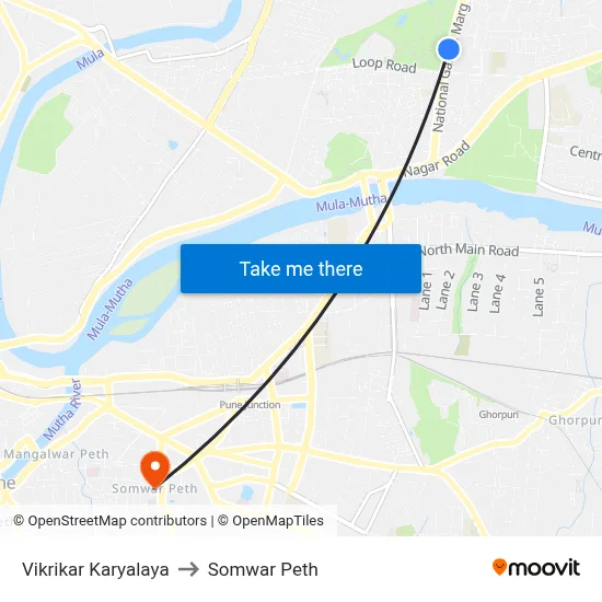 Vikrikar Karyalaya to Somwar Peth map