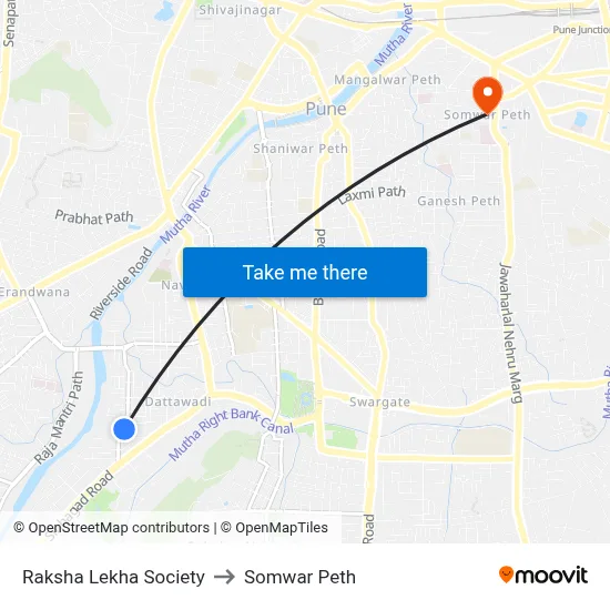 Raksha Lekha Society to Somwar Peth map