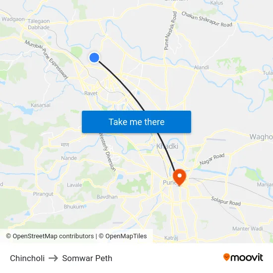 Chincholi to Somwar Peth map
