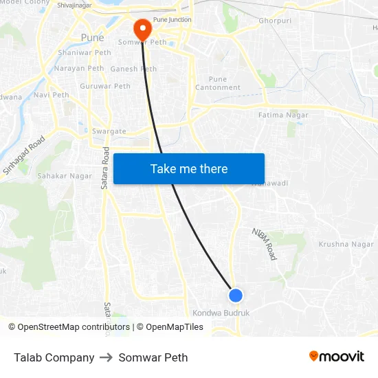 Talab Company to Somwar Peth map