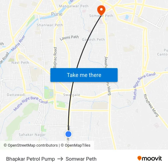 Bhapkar Petrol Pump to Somwar Peth map