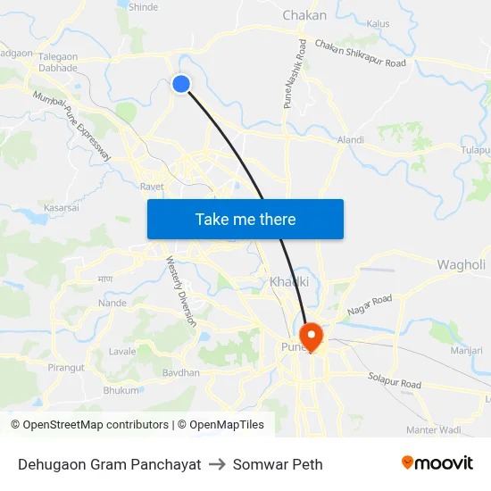 Dehugaon Gram Panchayat to Somwar Peth map