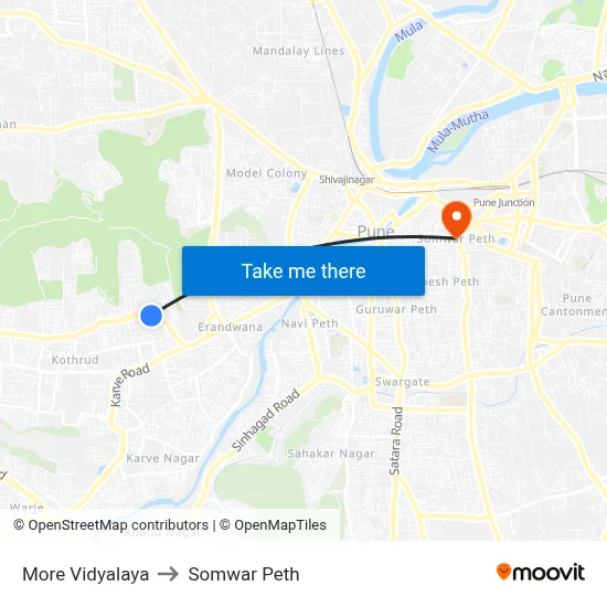 More Vidyalaya to Somwar Peth map