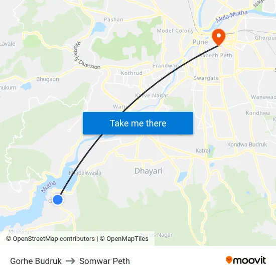 Gorhe Budruk to Somwar Peth map