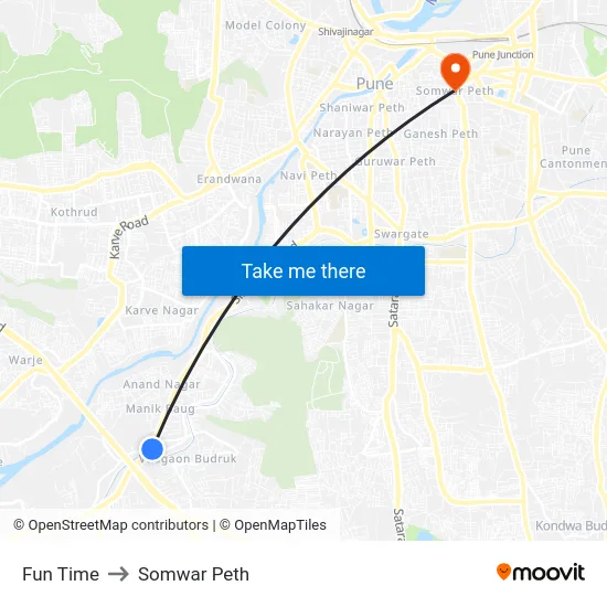 Fun Time to Somwar Peth map