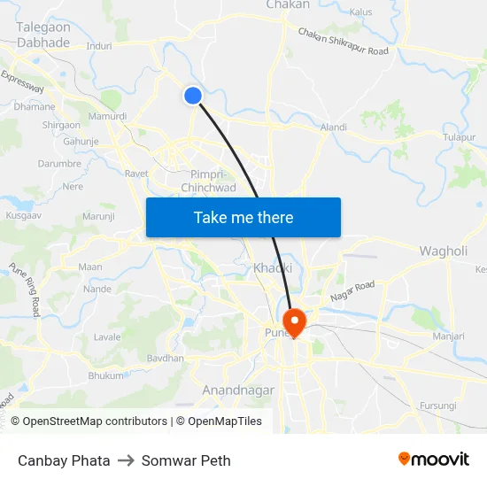 Canbay Phata to Somwar Peth map