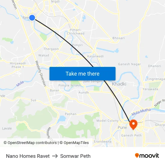 Nano Homes Ravet to Somwar Peth map
