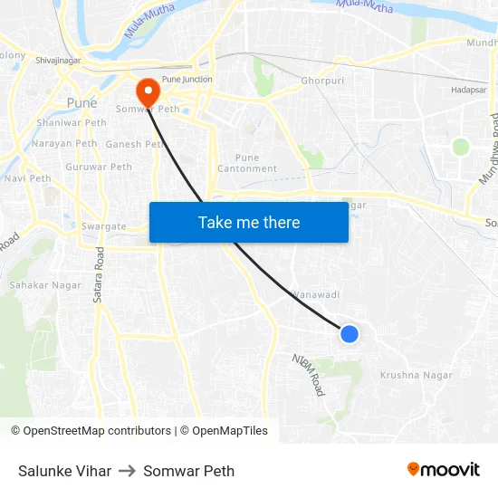 Salunke Vihar to Somwar Peth map