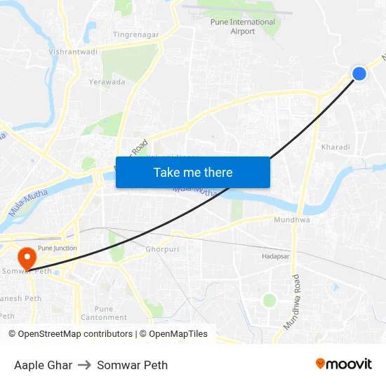 Aaple Ghar to Somwar Peth map