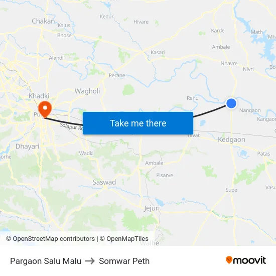 Pargaon Salu Malu to Somwar Peth map