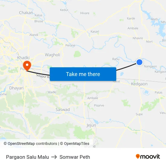 Pargaon Salu Malu to Somwar Peth map