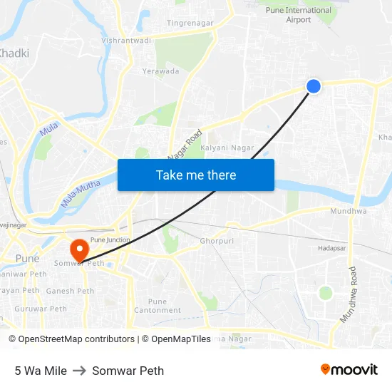 5 Wa Mile to Somwar Peth map