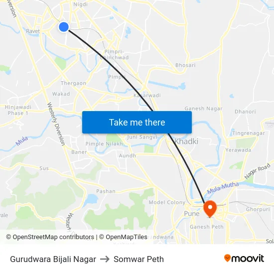 Gurudwara Bijali Nagar to Somwar Peth map