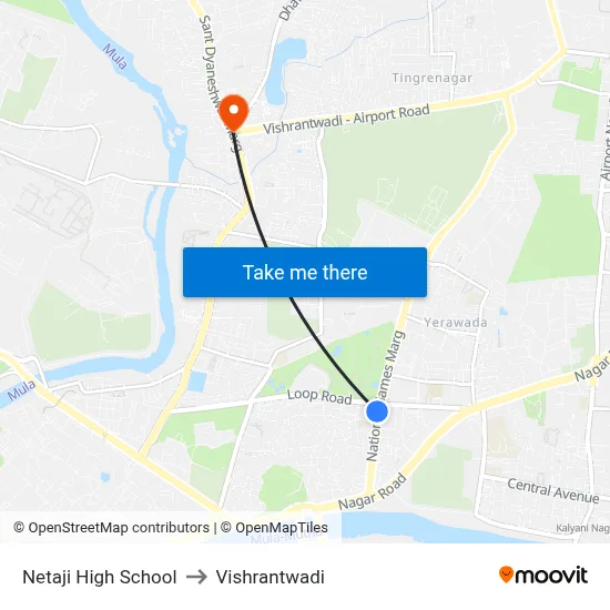 Netaji High School to Vishrantwadi map