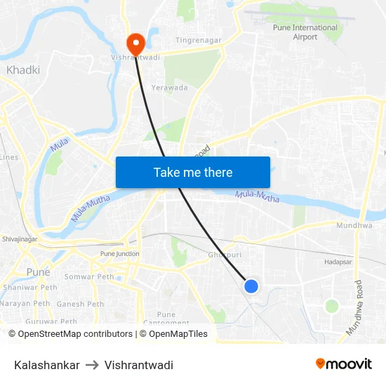 Kalashankar to Vishrantwadi map