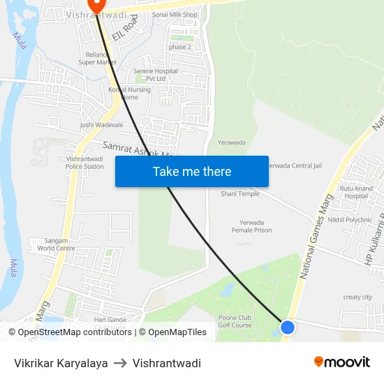 Vikrikar Karyalaya to Vishrantwadi map