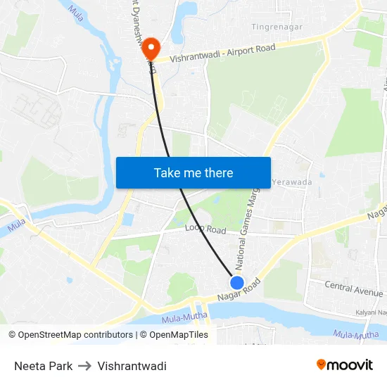 Neeta Park to Vishrantwadi map