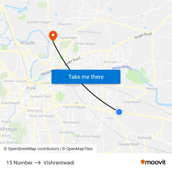 15 Number to Vishrantwadi map