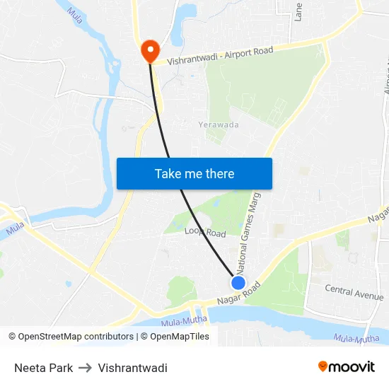 Neeta Park to Vishrantwadi map