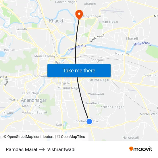 Ramdas Maral to Vishrantwadi map