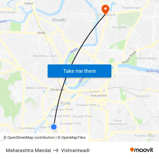 Maharashtra Mandal to Vishrantwadi map