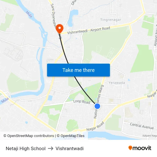 Netaji High School to Vishrantwadi map