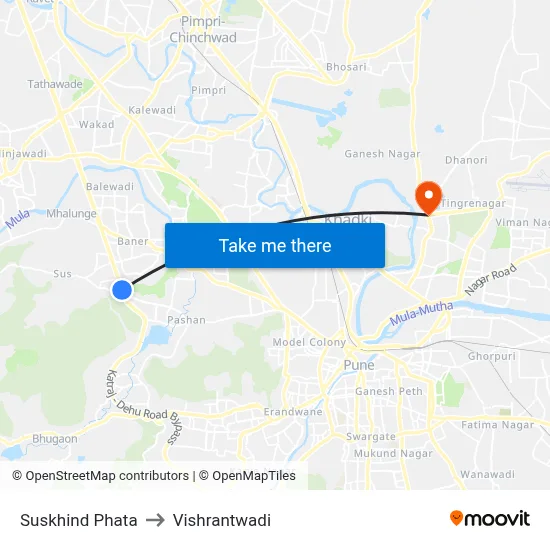 Suskhind Phata to Vishrantwadi map