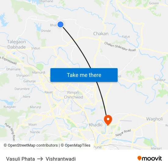 Vasuli Phata to Vishrantwadi map