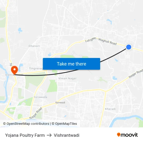 Yojana Poultry Farm to Vishrantwadi map