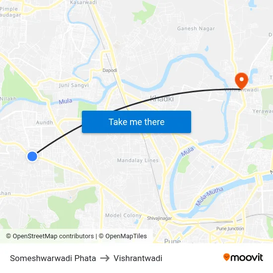 Someshwarwadi Phata to Vishrantwadi map