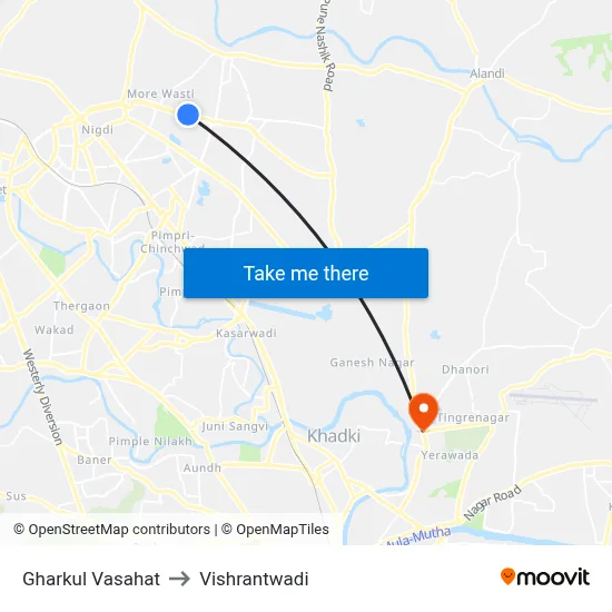 Gharkul Vasahat to Vishrantwadi map