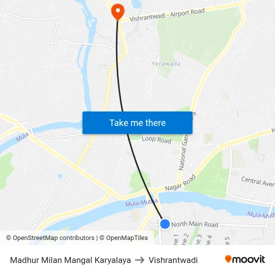 Madhur Milan Mangal Karyalaya to Vishrantwadi map