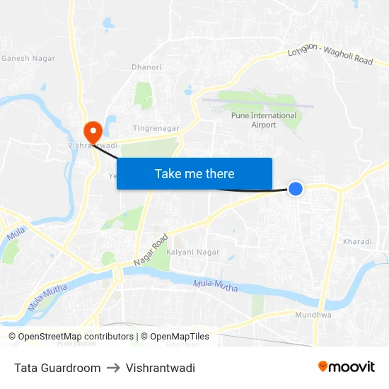 Tata Guardroom to Vishrantwadi map
