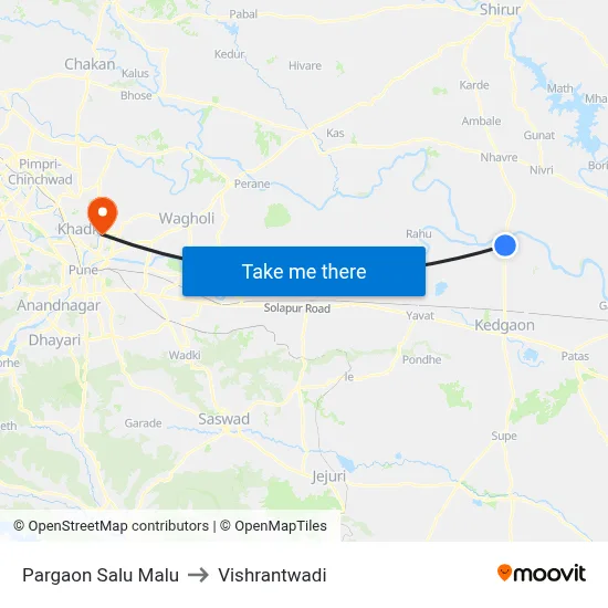 Pargaon Salu Malu to Vishrantwadi map